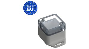 Plastic Enclosure with Clear Lid Universal 40x45x45mm Light Grey ABS / Polycarbonate IP65 / IK07